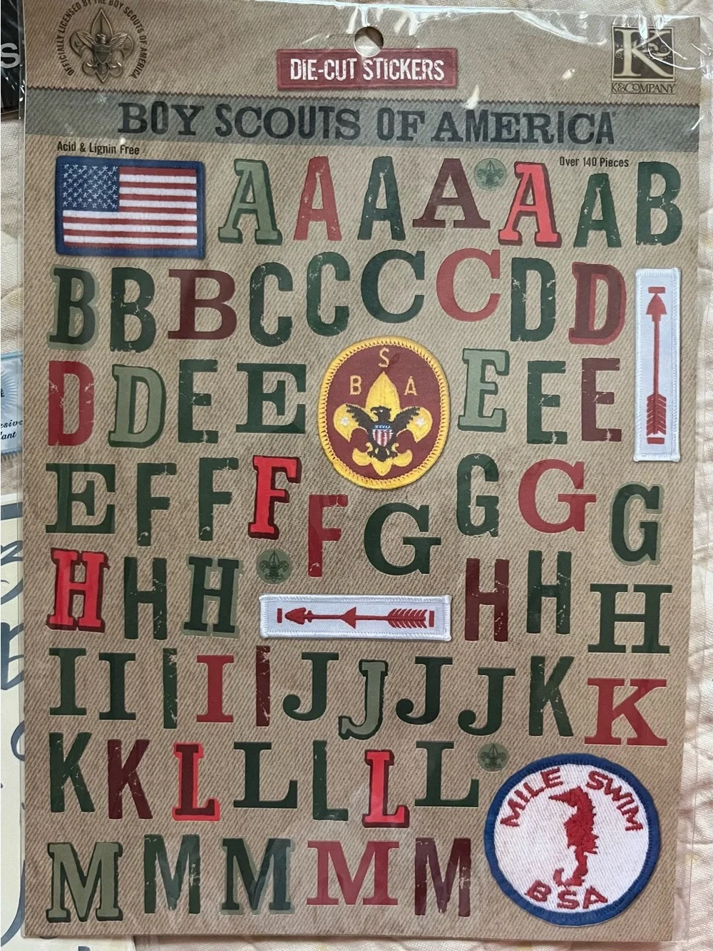 Assorted Alphabet Sticker Sheets - Mixed Colors - Unbranded